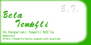 bela tempfli business card
